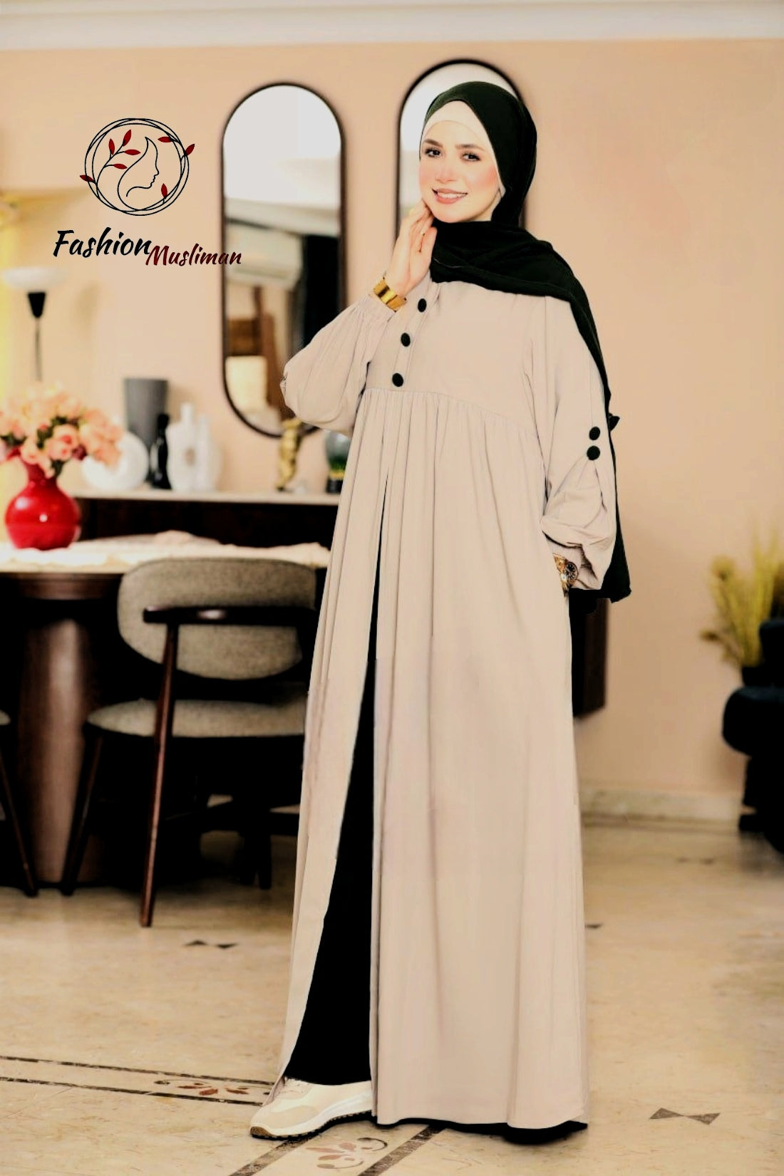 حجاب عفة ثلاث قطع ( خمار + حجاب ) + بوندانة كهدية