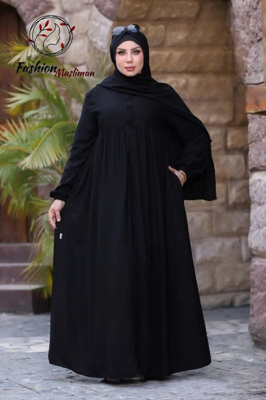 حجاب عفة ثلاث قطع ( خمار + حجاب ) + بوندانة  كهدية