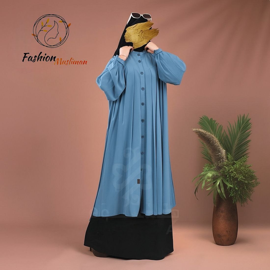 مودال حور 4 قطع ( خمار + ليكات + جيب + بوندانة كهدية )