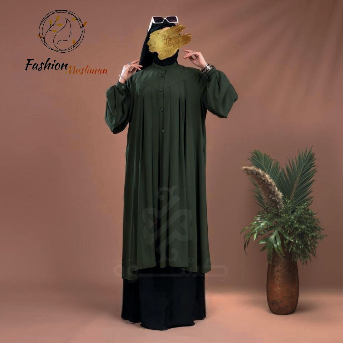 مودال حور 4 قطع ( خمار + ليكات + جيب + بوندانة كهدية )