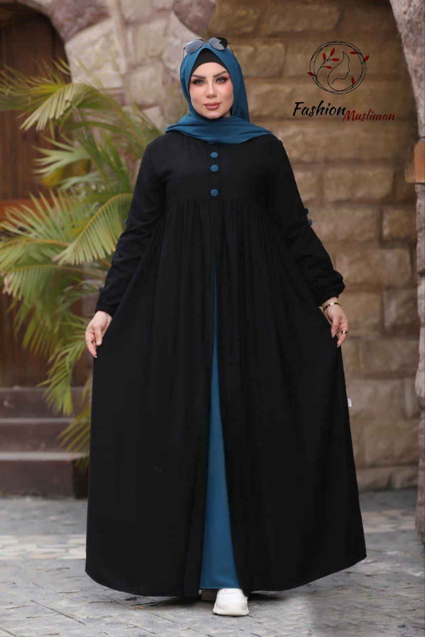 حجاب عفة ثلاث قطع ( خمار + حجاب ) + بوندانة  كهدية