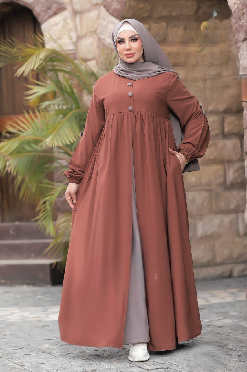 حجاب عفة ثلاث قطع ( خمار + حجاب ) + بوندانة  كهدية