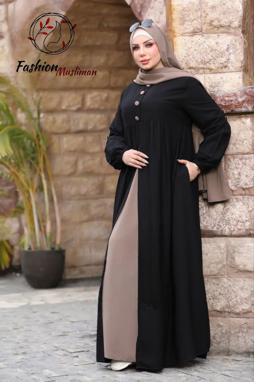 حجاب عفة ثلاث قطع ( خمار + حجاب ) + بوندانة  كهدية